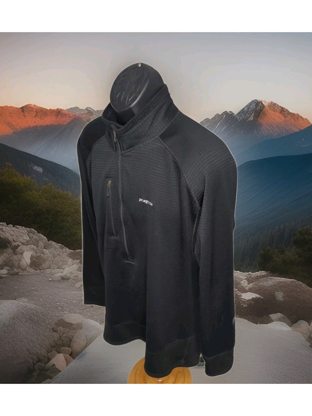 VTG Patagonia R1 Polartec Pullover Thermal Shirt Waffle Grid Fleece Gorp Mens XL
